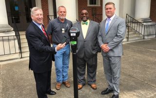 City Officials Around Smart Parking Feature